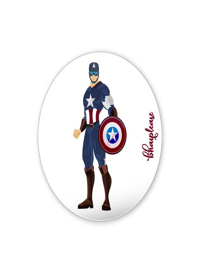 Bhai Please Captain America Pin Badges | 44mm Round Shaped Pin- Badge | Pin-Back Button Badge | Gift for Birthday, Events (Pack of 25) - Image 1